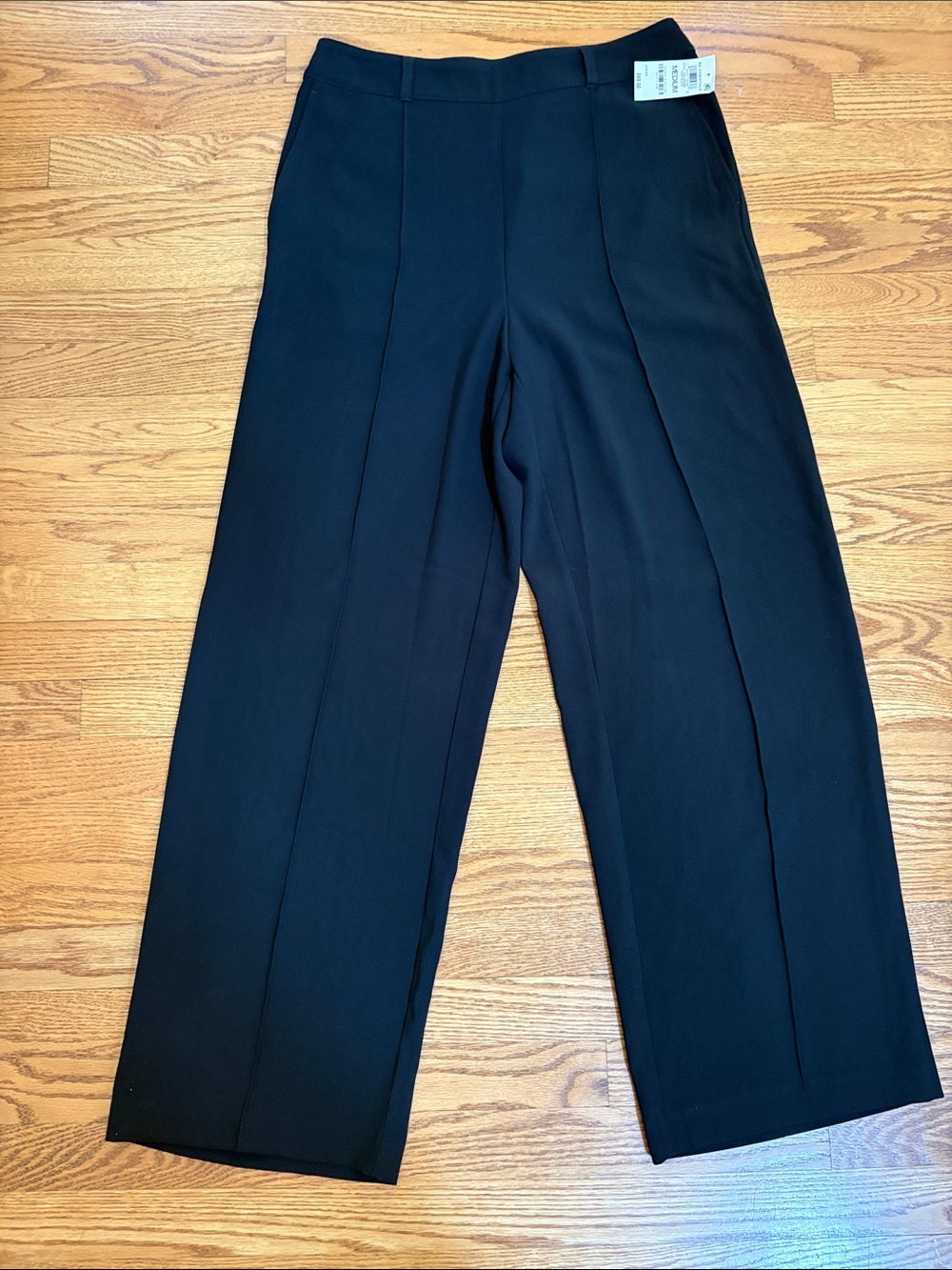 INC International Concepts Black Wide-Leg Trousers